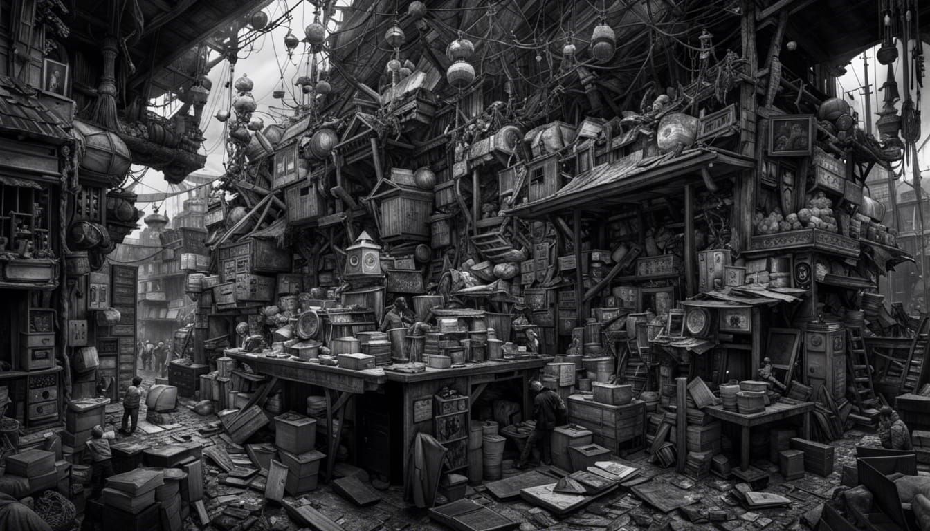 Energetic Badger Drawing in Black and White