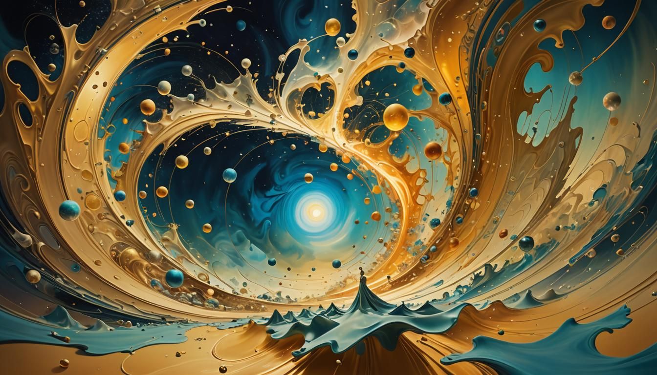 Surreal Quantum Particles in Abstract Dreamscape