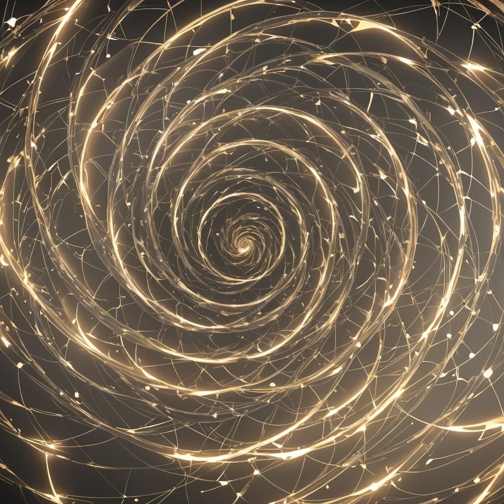 Abstract Spiral with Dynamic Lighting Effects
