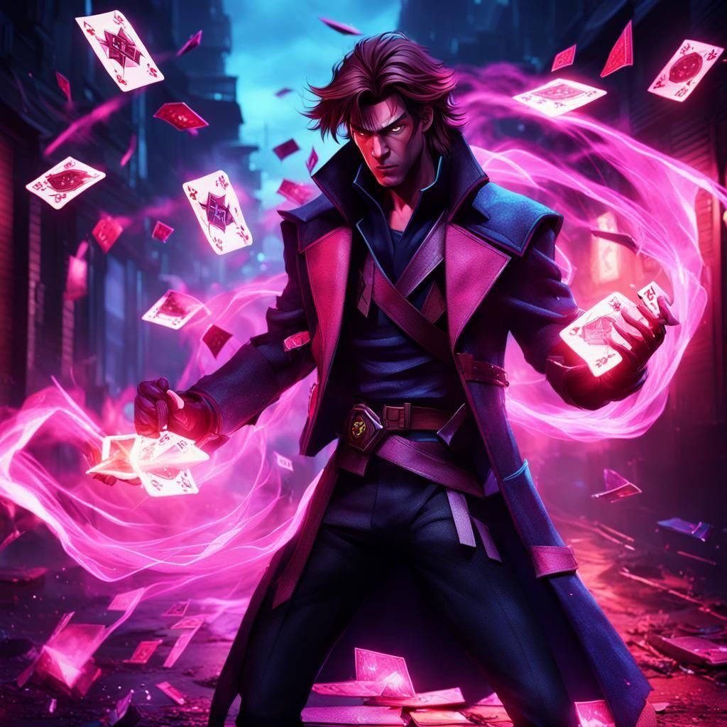 X-Men Gambit in 3D Anime Art