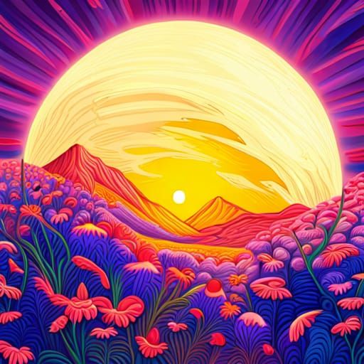 Psychedelic Universe in Glass Sphere