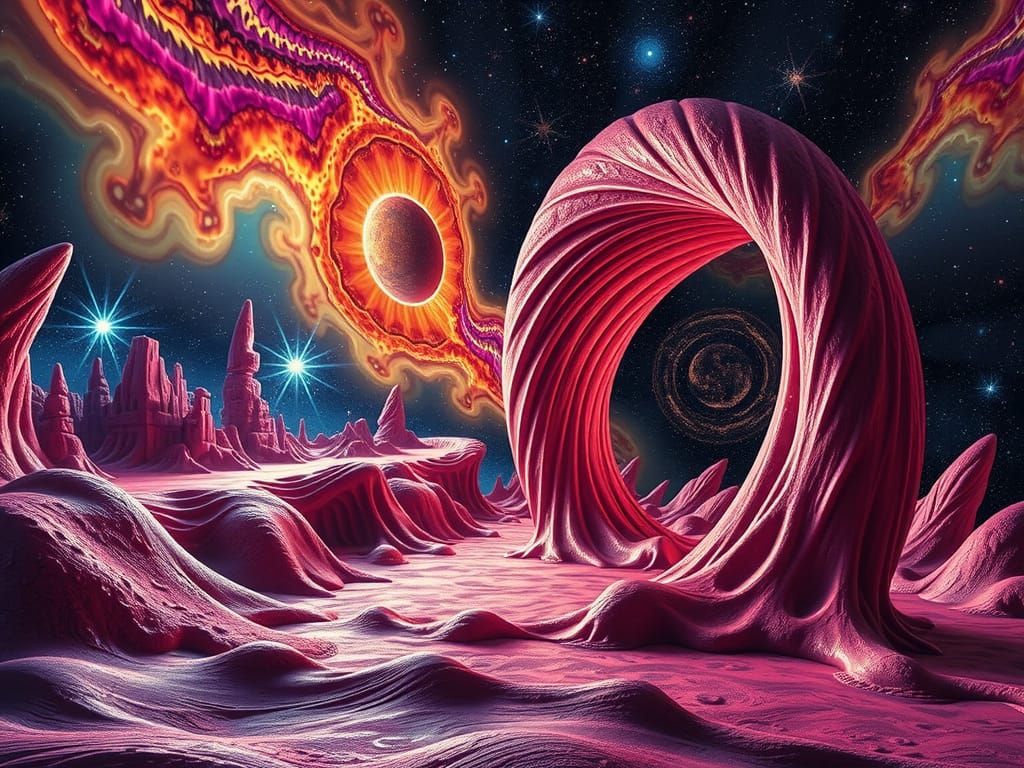 Abstract Elastic Reality: Cosmic Dimensions and Art