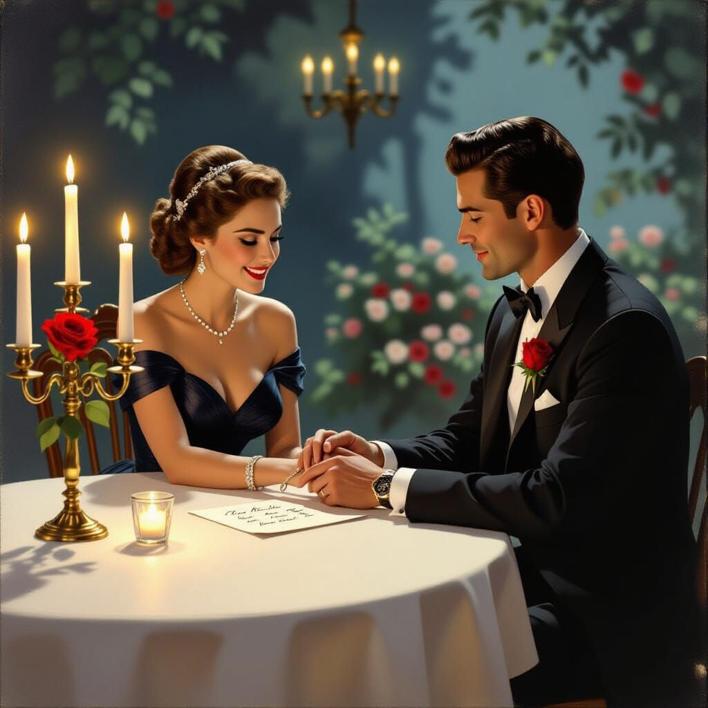 Romantic Candlelit Dinner Proposal by AI