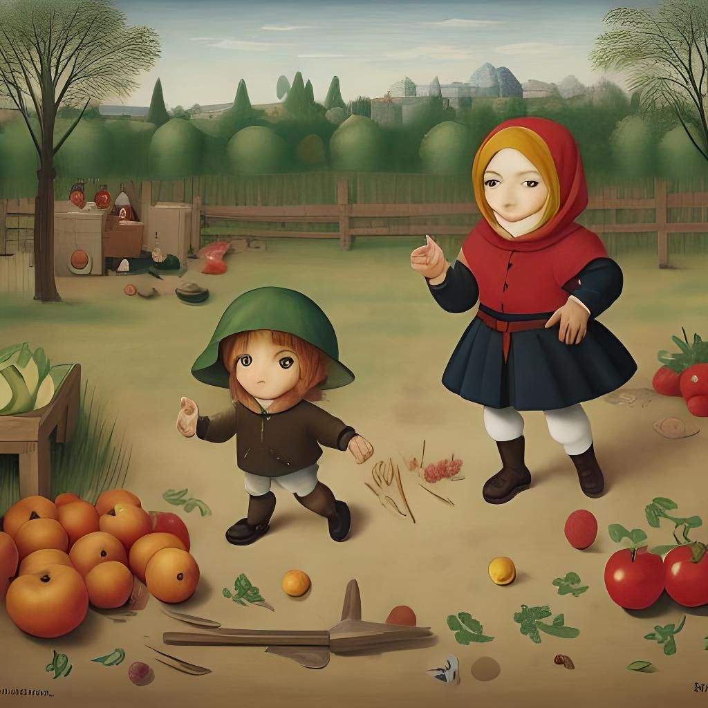 Chibi Fruits in Middle Age Style