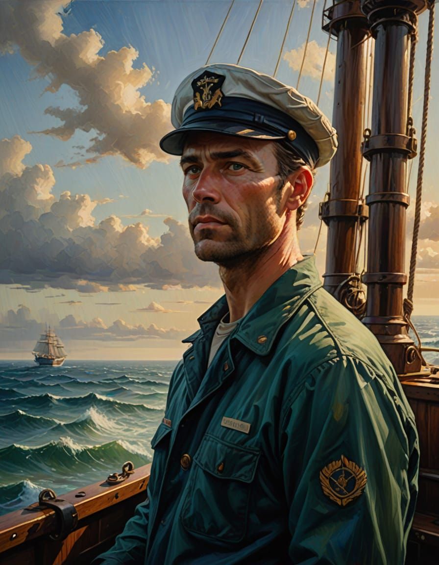 Sailor on the Horizon in a Gurney-Inspired Masterpiece