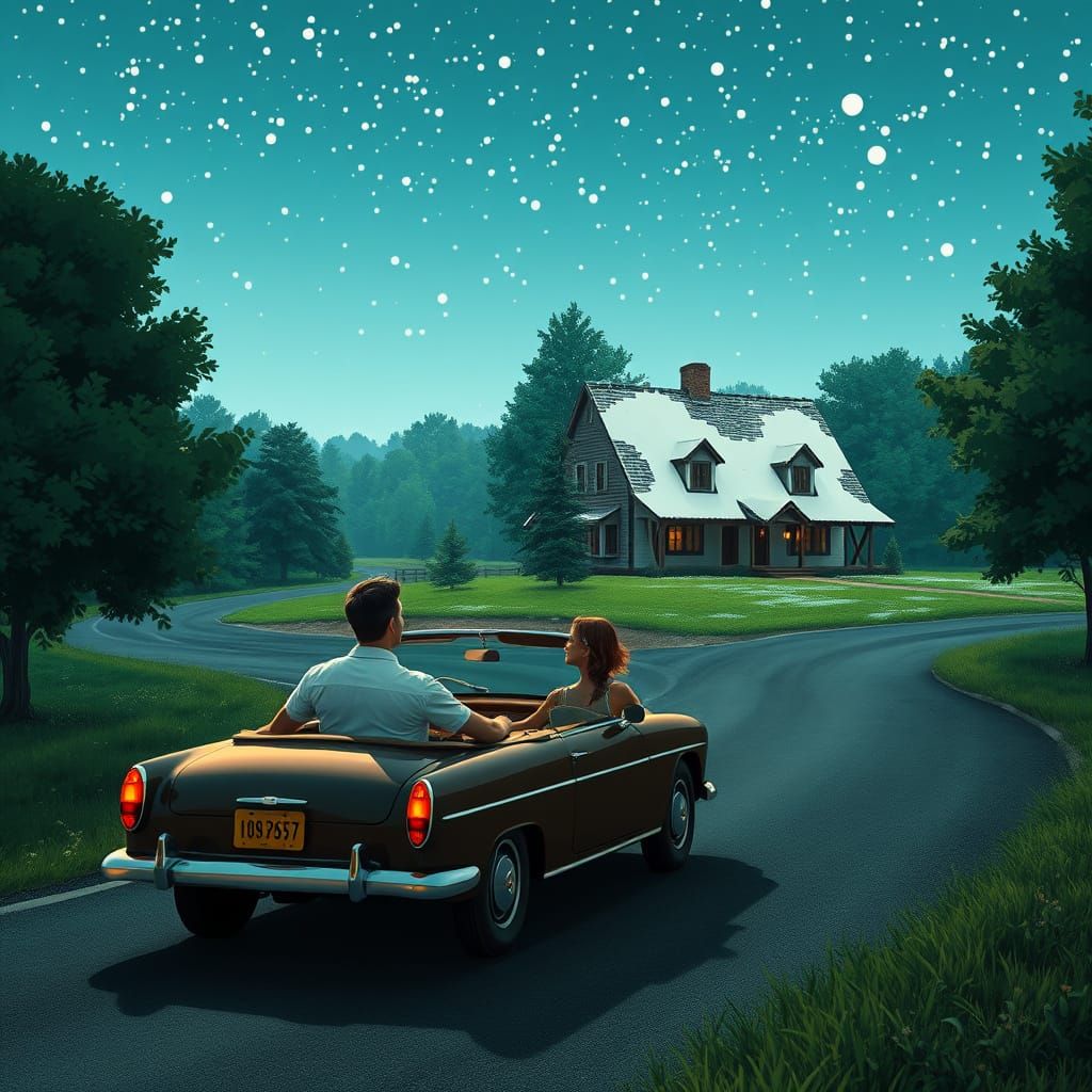 Summer Night Drivers Stunned by Snowy Winter Wonderland