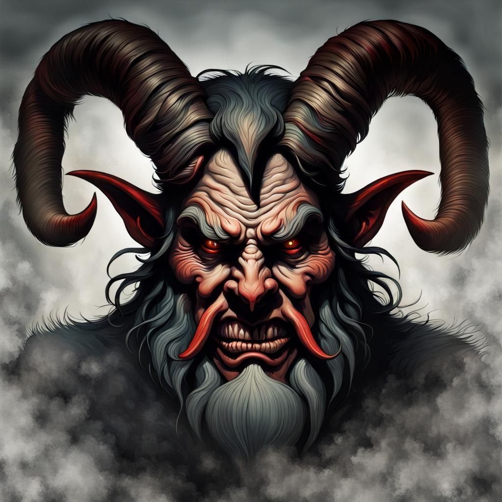 Krampus long horned