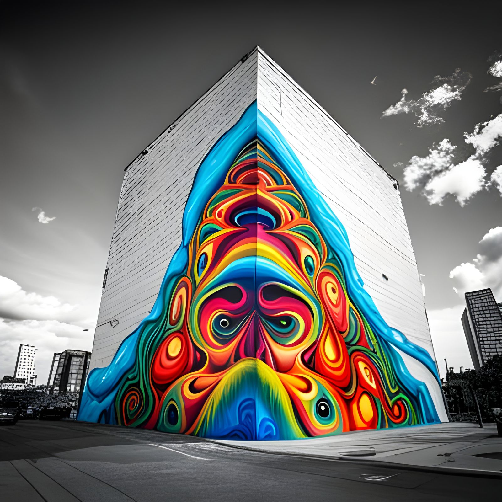 The outer shell of the multiverse graffiti art