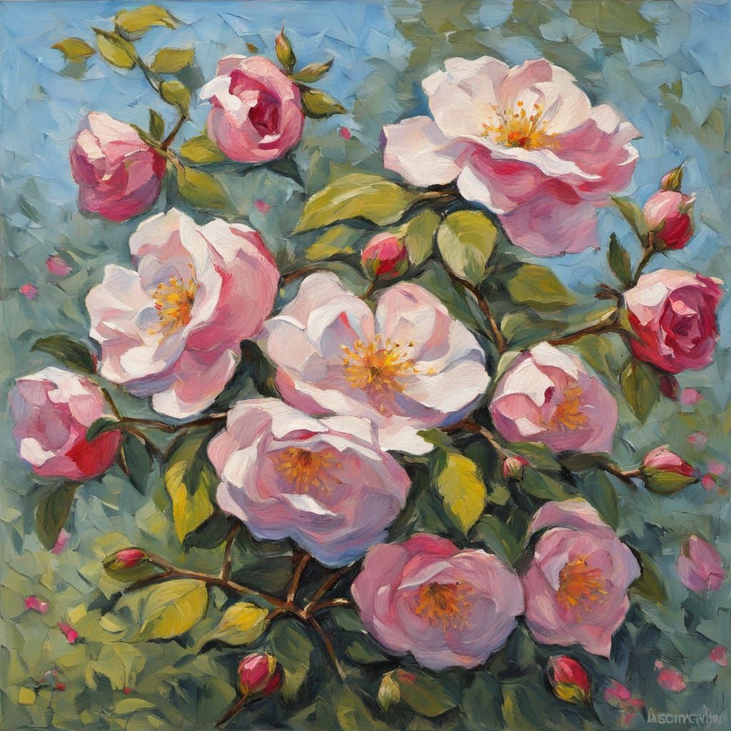 wild roses, outdoors