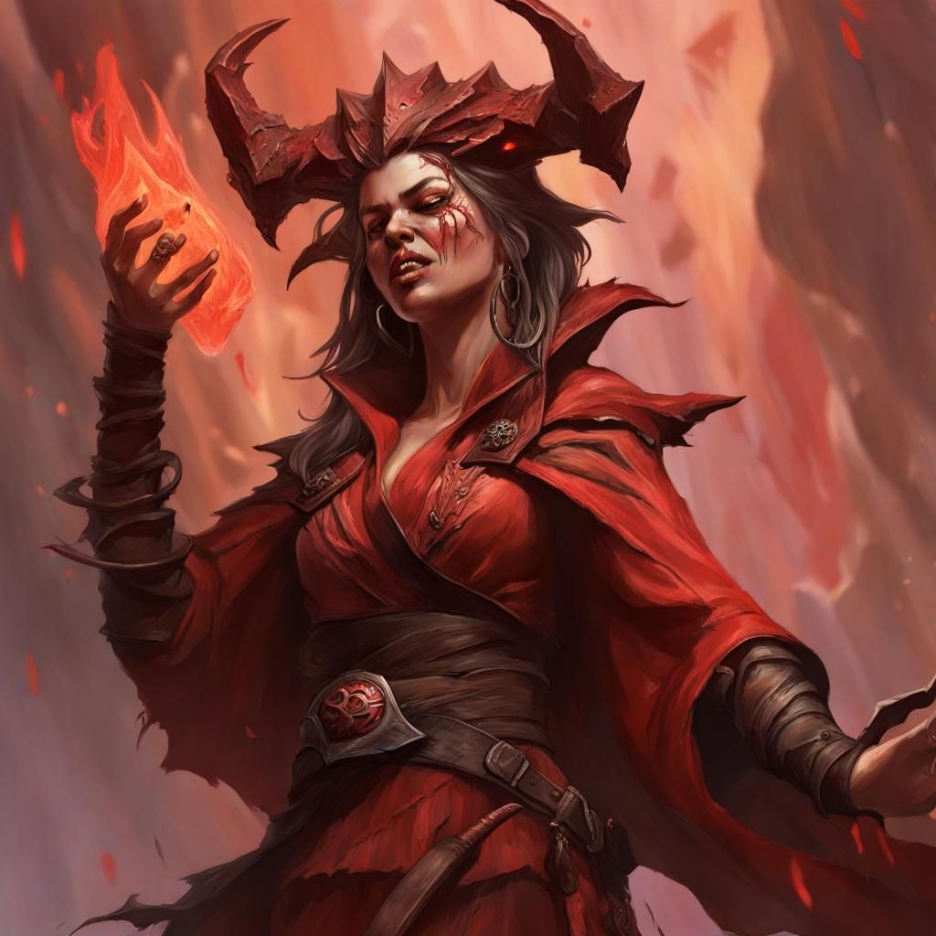Hyperrealistic Rakdos Cultist Bard in Vivid Colors