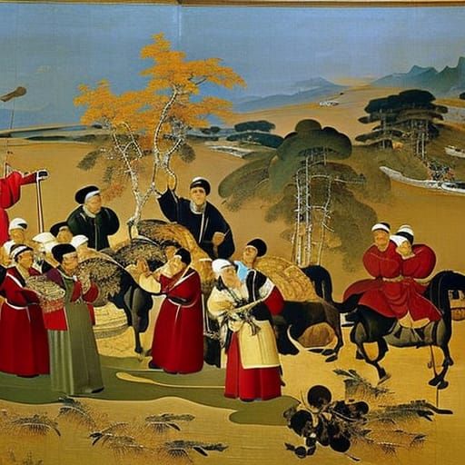Chairman Mao at Harvest Festival, Rublev and Chinese Style