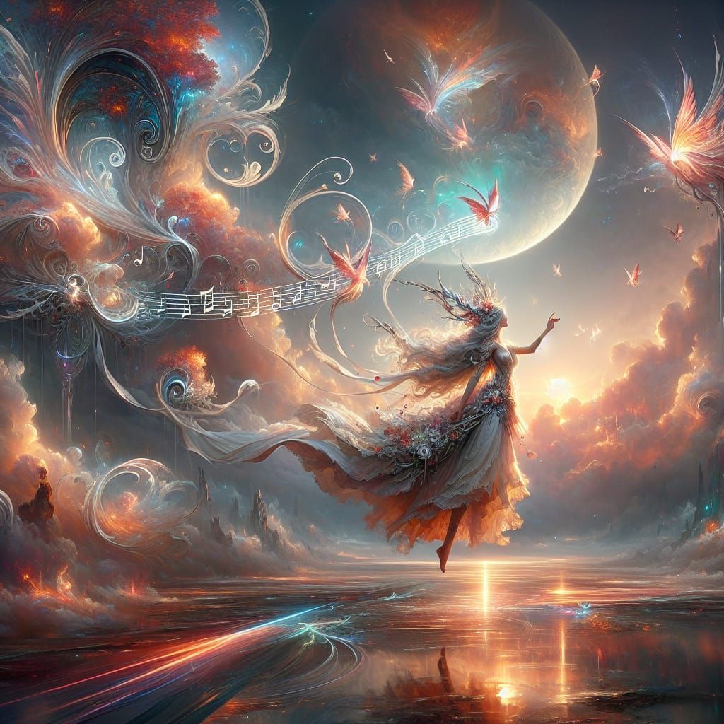 Cosmic Song: A Fantastical Concept Art