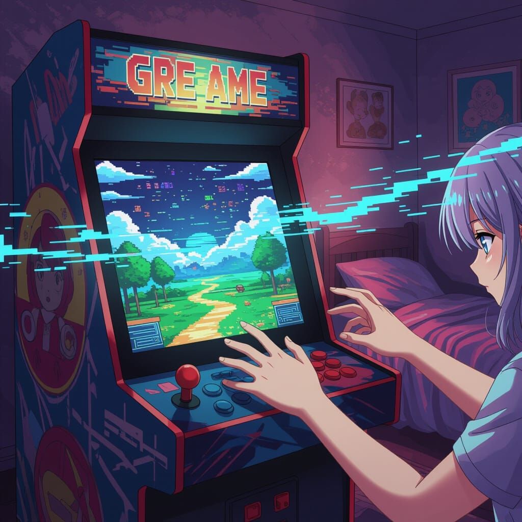 Retro Arcade Cabinet Blurs Digital and Real Worlds