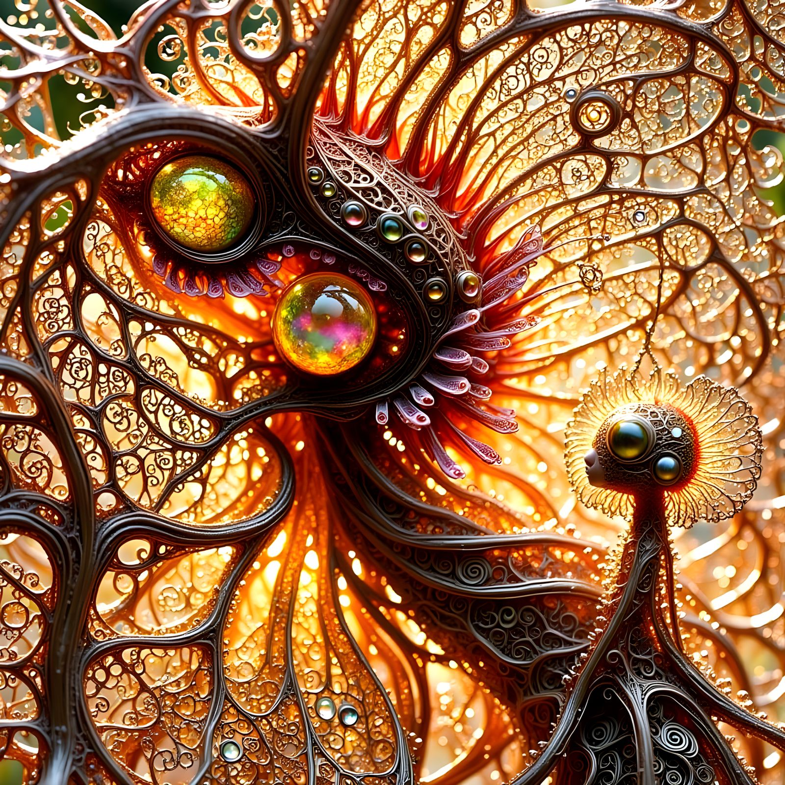 Intricate Mystical Spirit with Luminous Glow