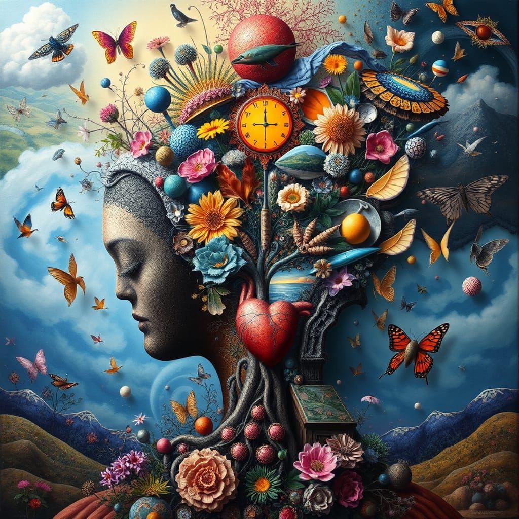 Surreal Dreamscape with Vivid Colors