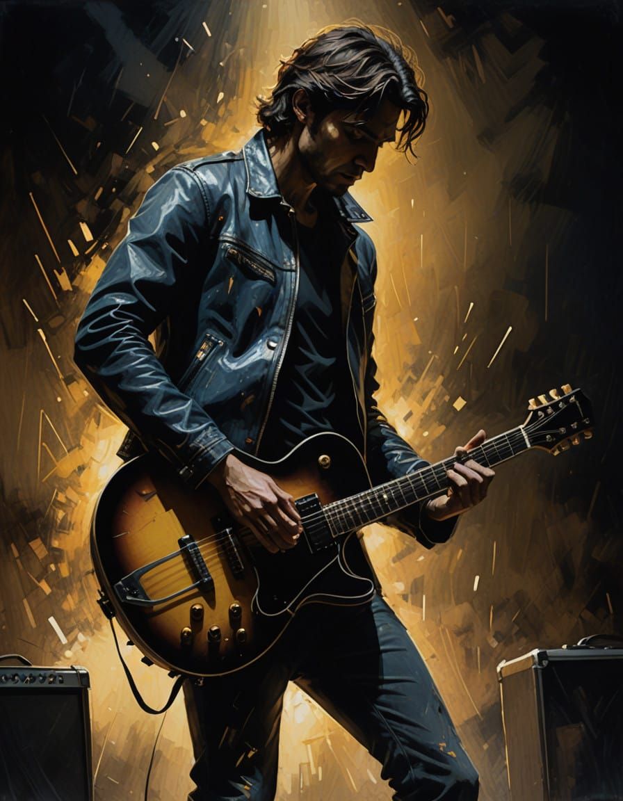 Guitarist Lost in Blinding Stage Lights