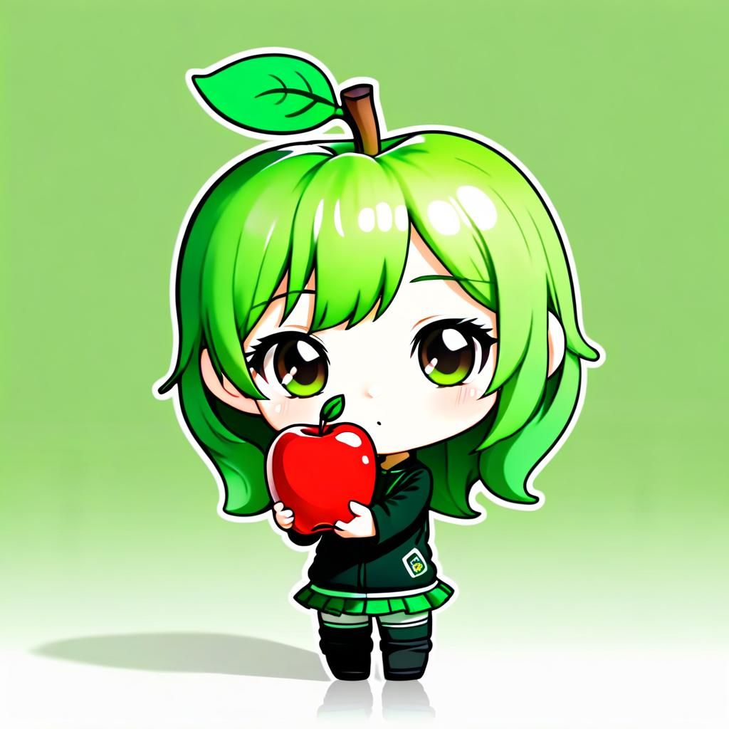 Chibi Apple Character Design