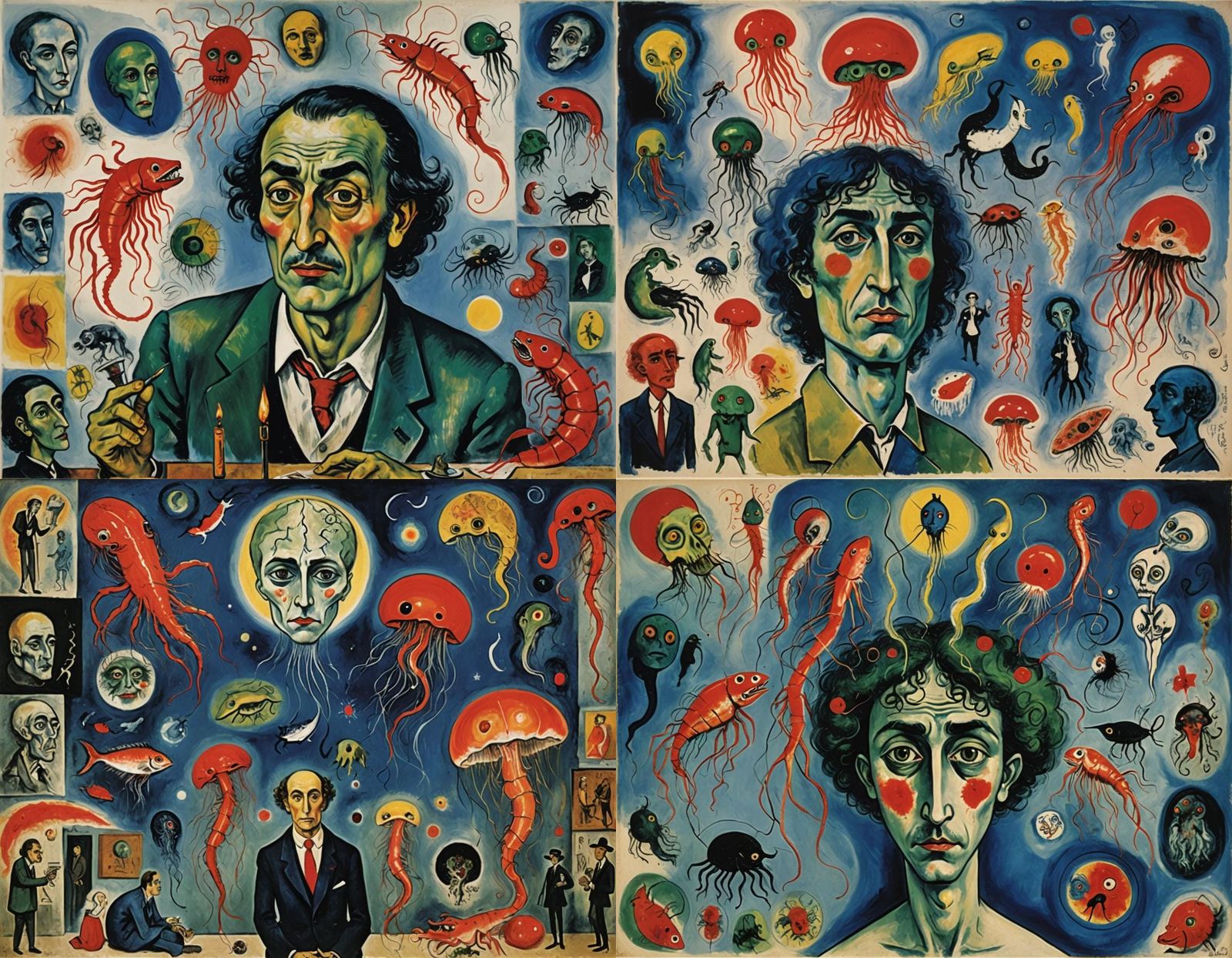 Grotesque Surrealist Vivisection Inspired by Chagall