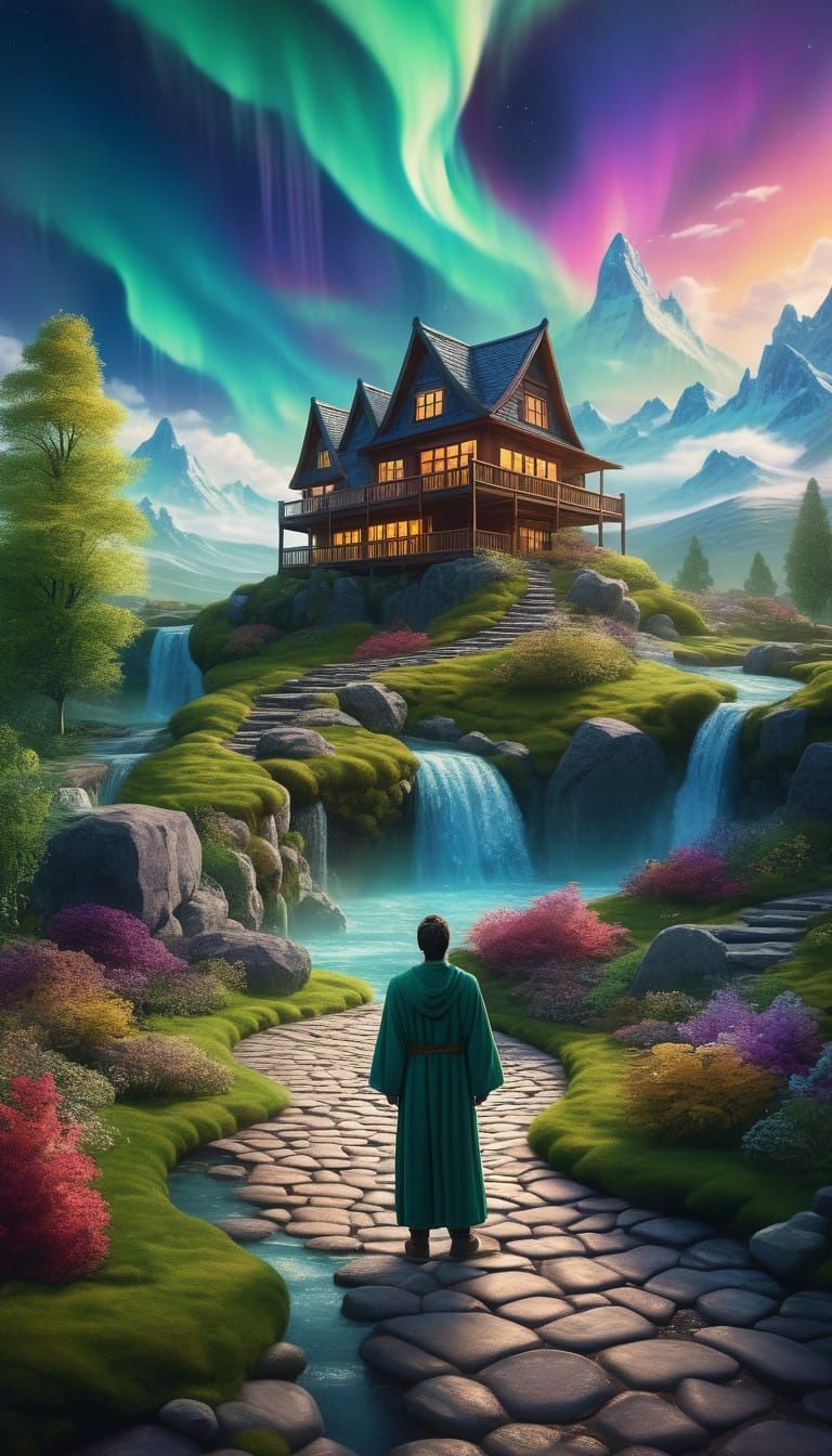 Mystical Wanderer Longs for Dream Sanctuary Amidst Vibrant C...