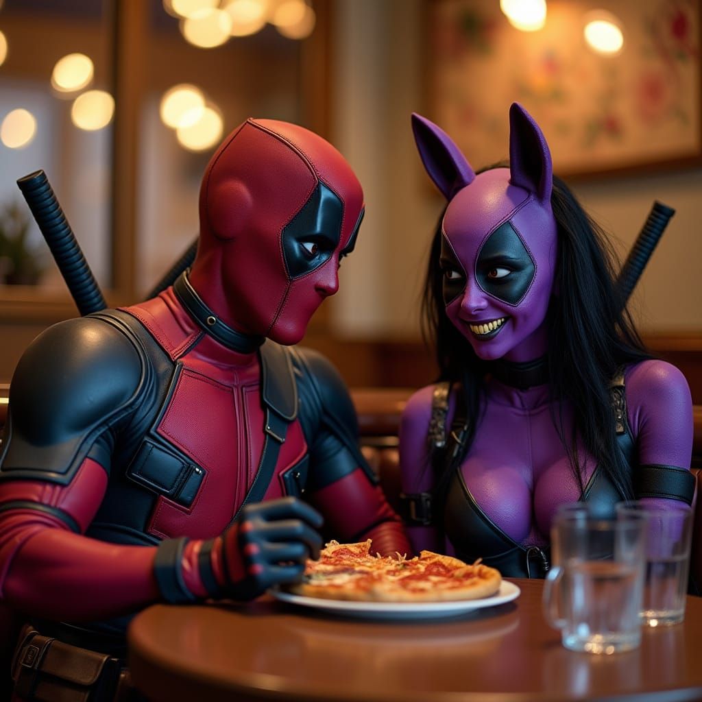 Deadpool and Mileena on a Date