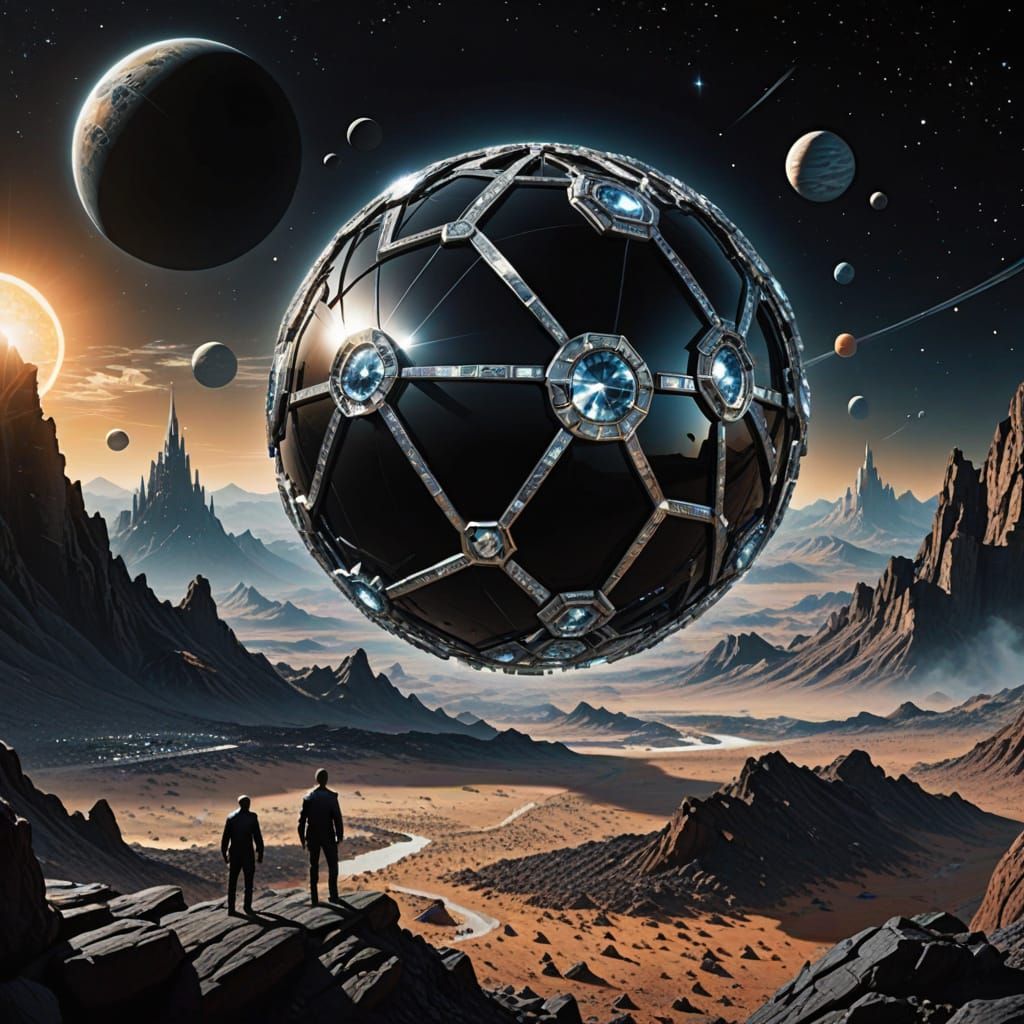 Diamond Men in Black on a Distant Planet