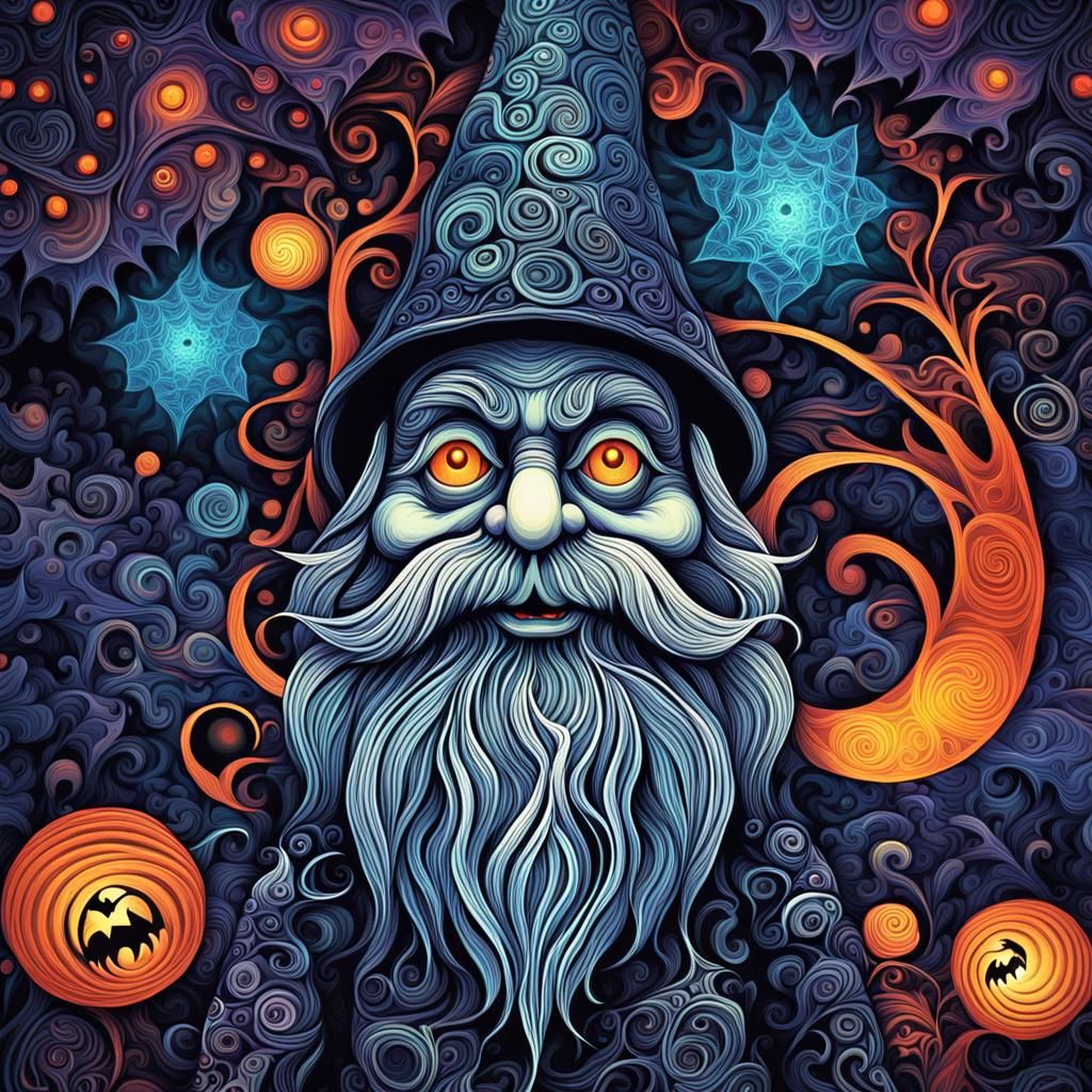 Halloween Gnome in Fractal Dream Garden