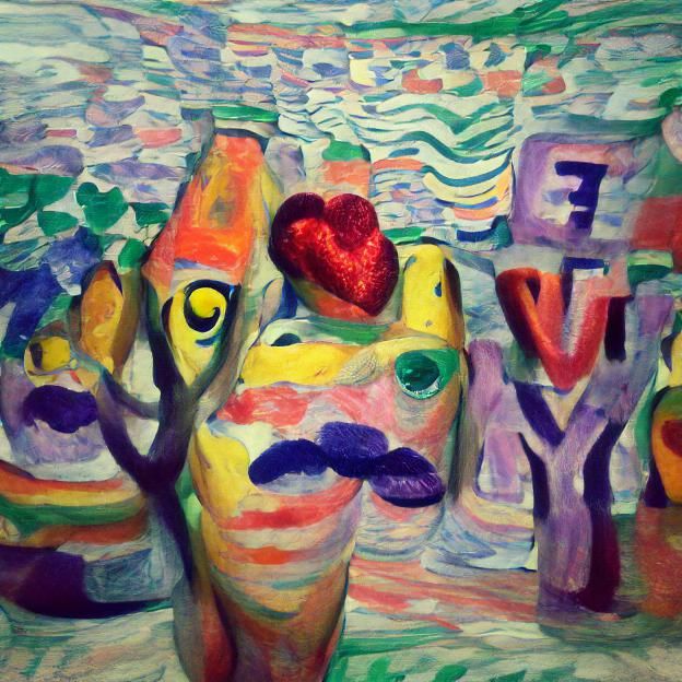 Fauvist Painting: Singular Love Amidst Universal Affection