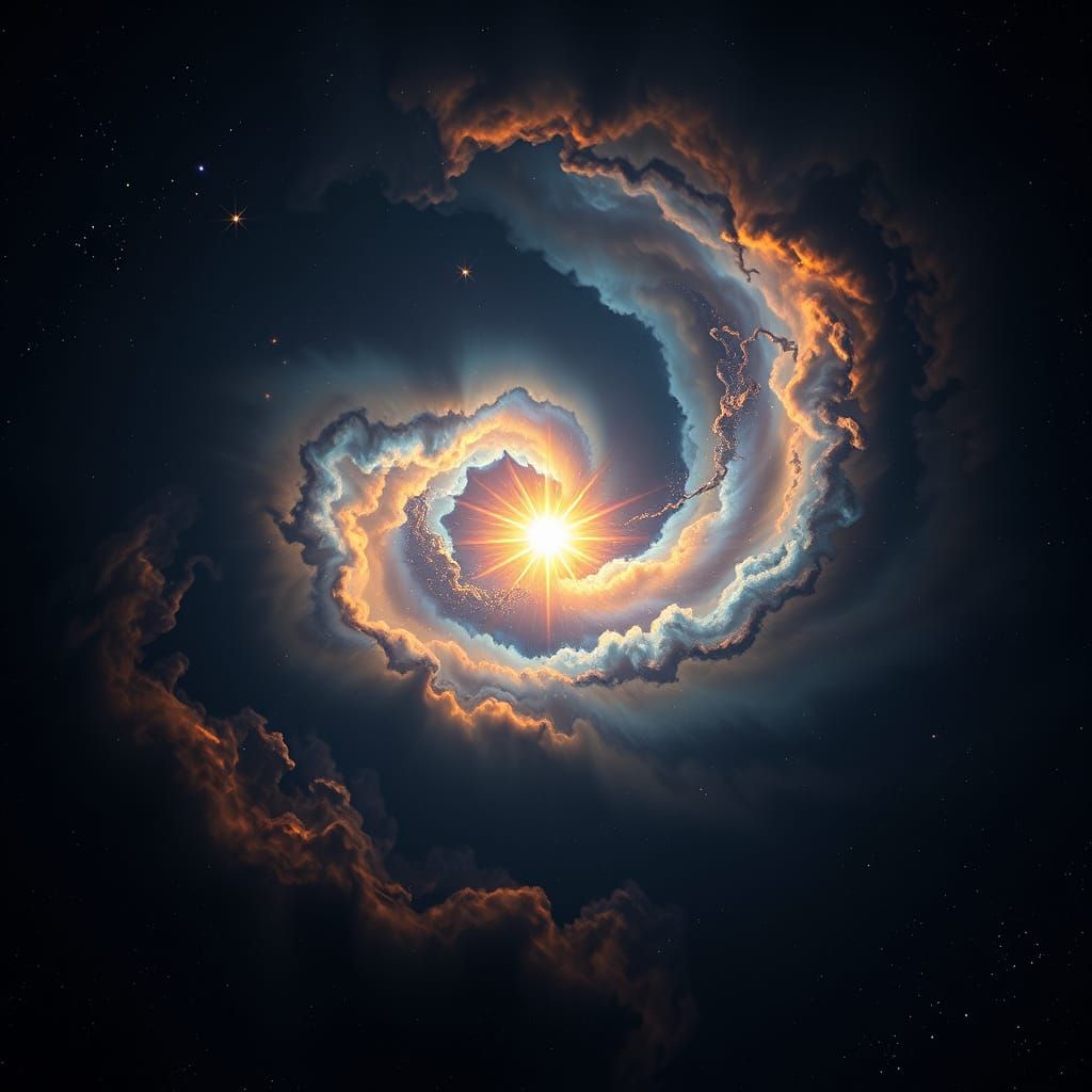 Luminous Star Cluster in Ethereal Nebula