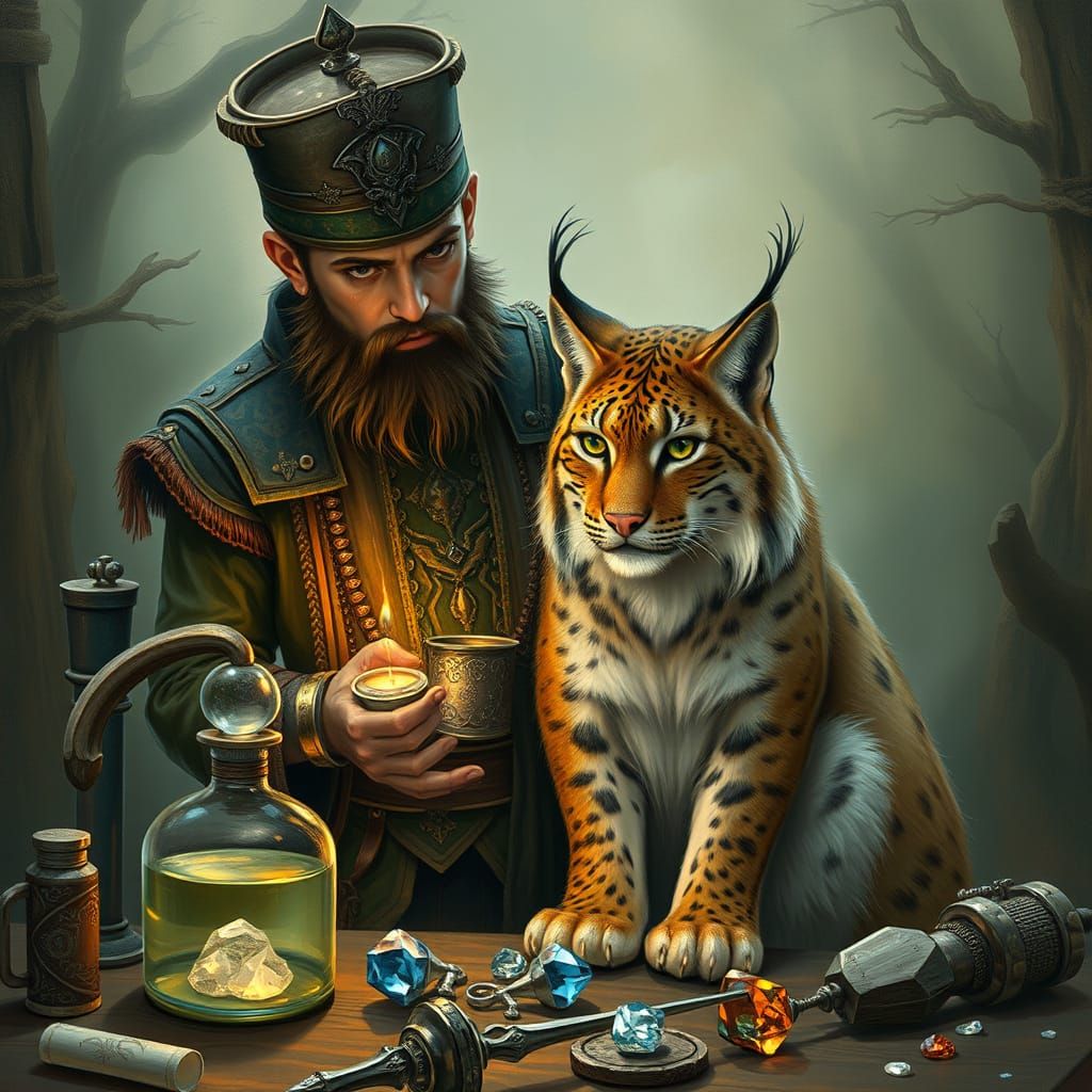 Alchemist and Lynx: Urine to Precious Stones