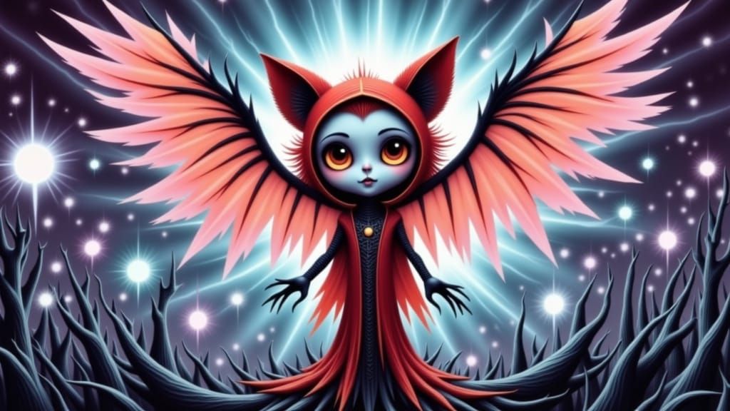 <lora:Psychopomp:1.0> chibi neko fey creatures