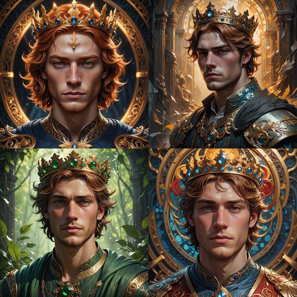 Ginger Haired Youth in Regal Splendor