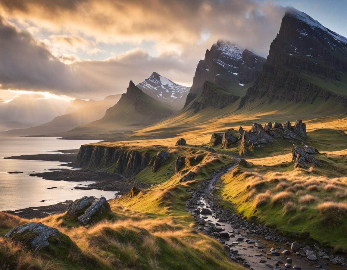 Majestic Scottish Highlands in Intricate Details