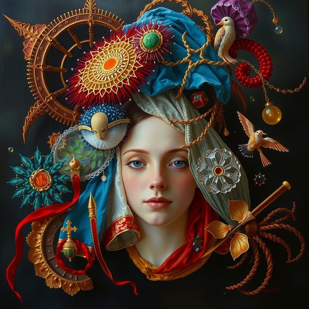 Masterpiece Painting of Beauty and Truth