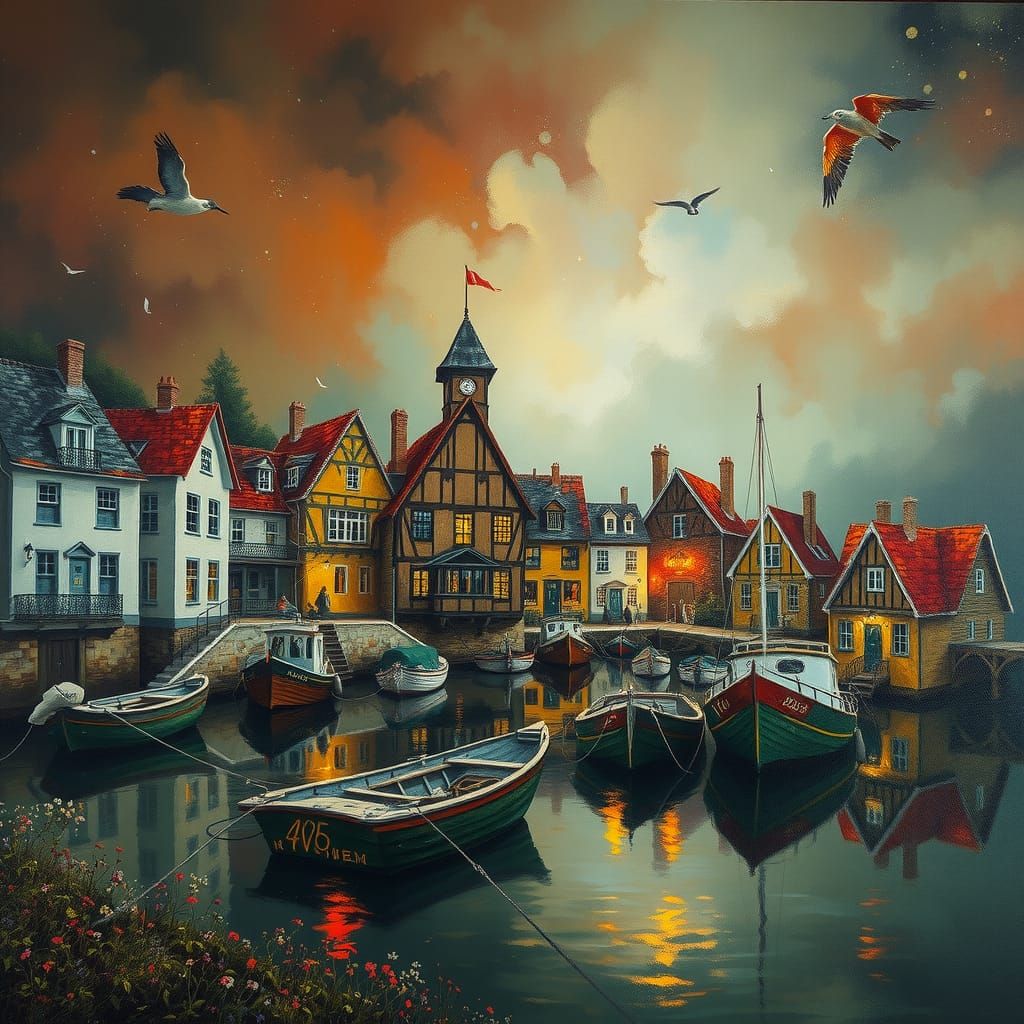 Small german fishing village