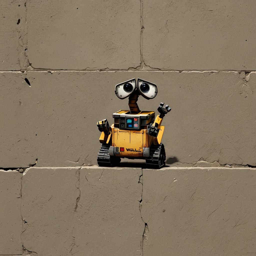 Happy Wall-E Rendered by AI