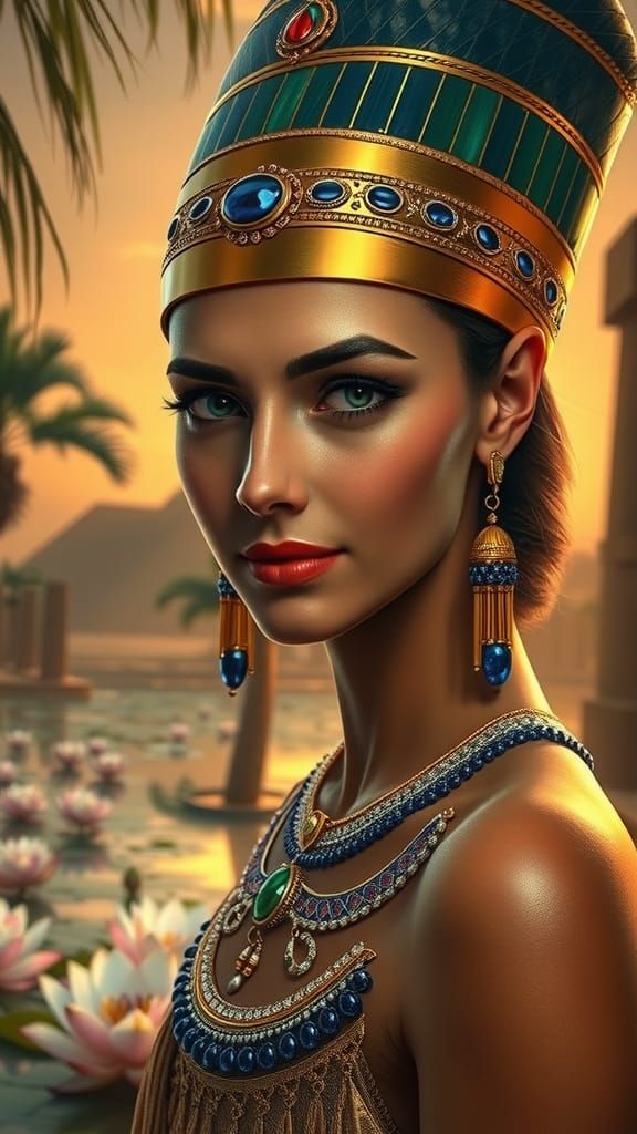 Egyptian Queen in Golden Splendor