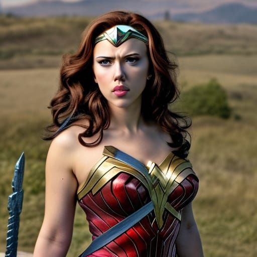 Wonder Woman AI Portrait of Athletic Brunette