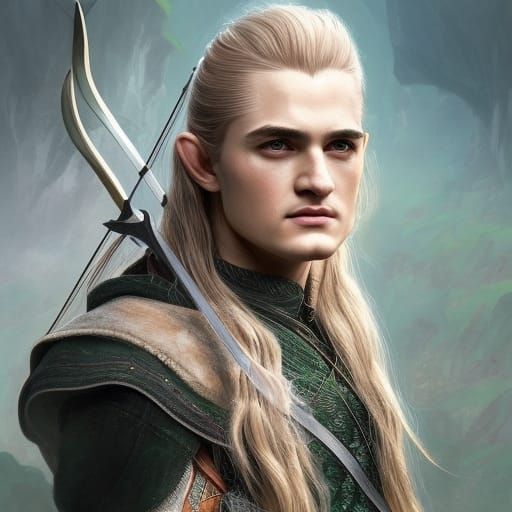 Hyperdetailed Portrait of Legolas in 4K