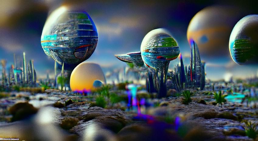 Futuristic Alien Worlds in 3D HDR