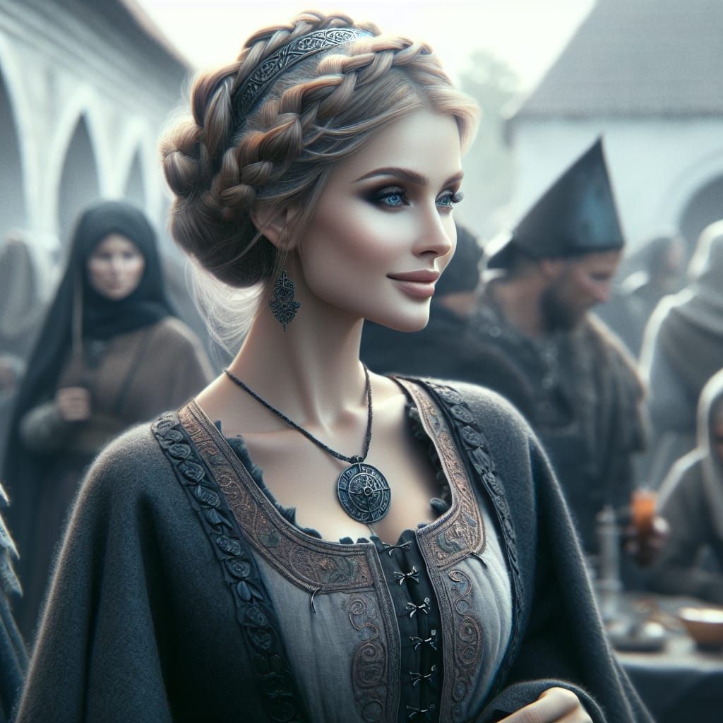 Lithuanian Goddess of Knowledge in Digital Matte Painting