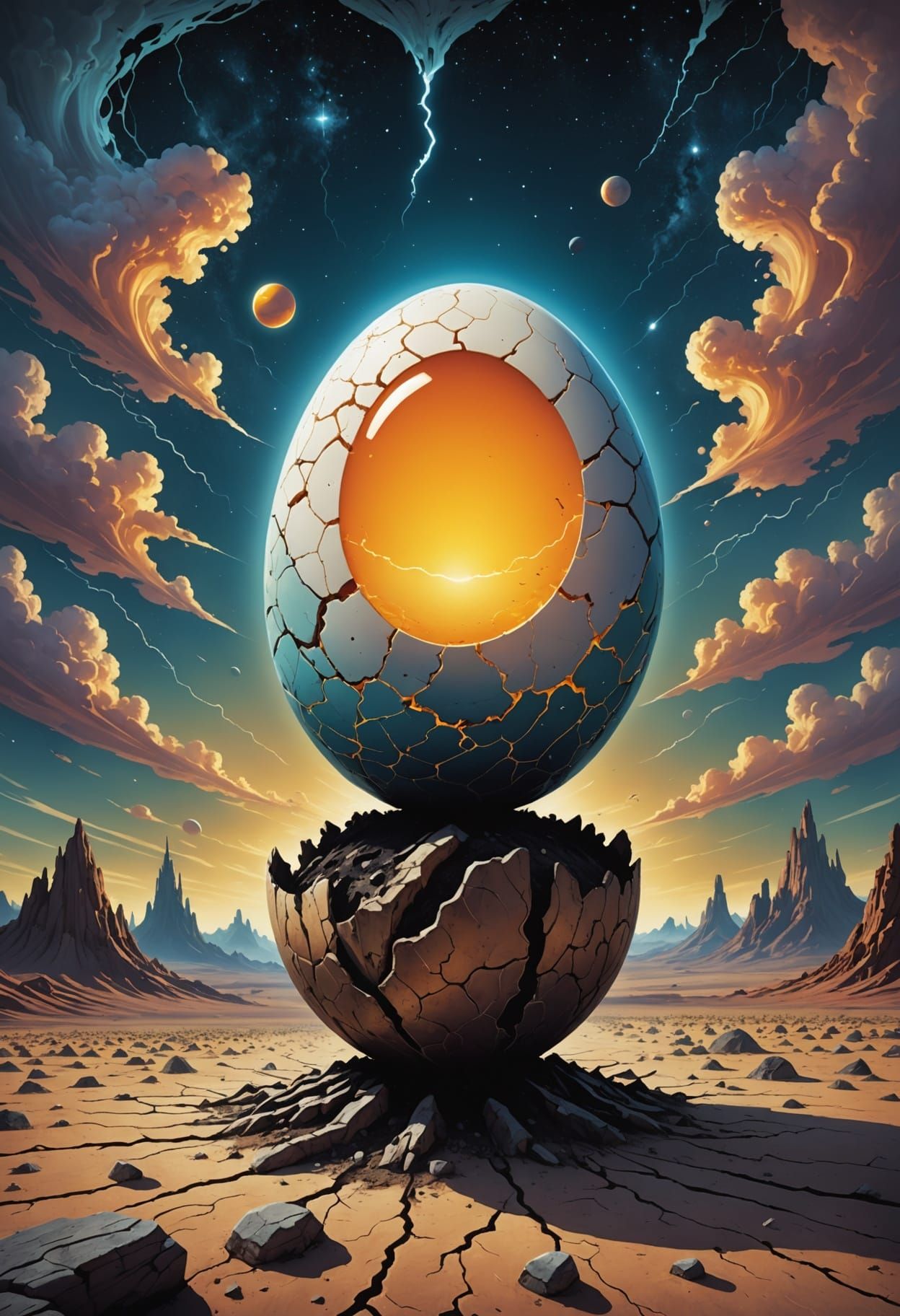 Alien Egg Cracks Open Revealing Cosmic Horror Creature