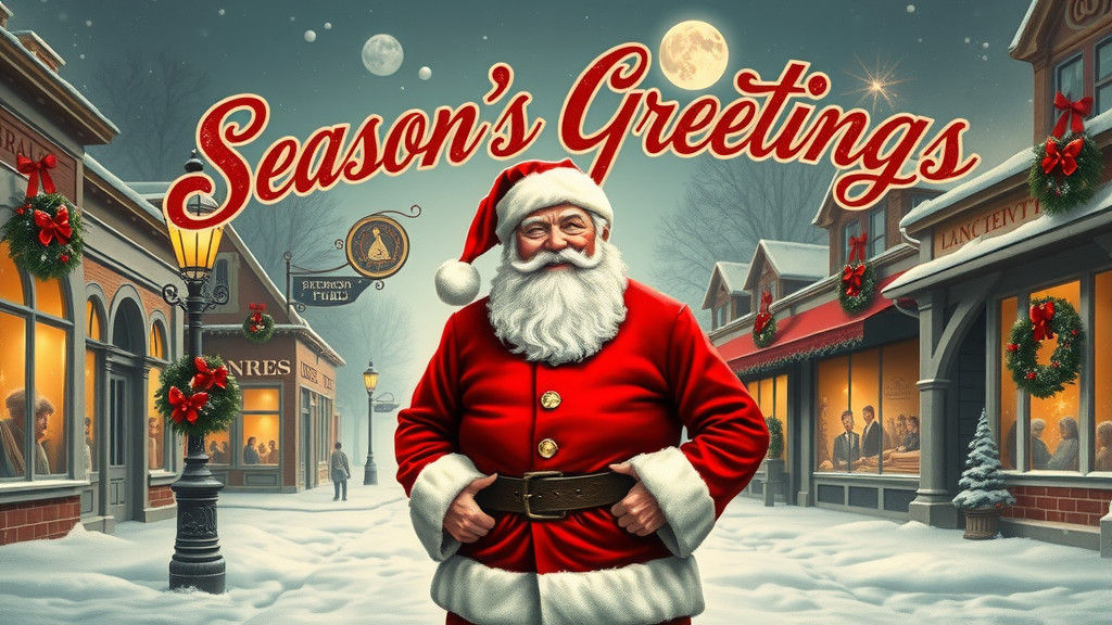 Santa Claus in Snowy Village: Season's Greetings