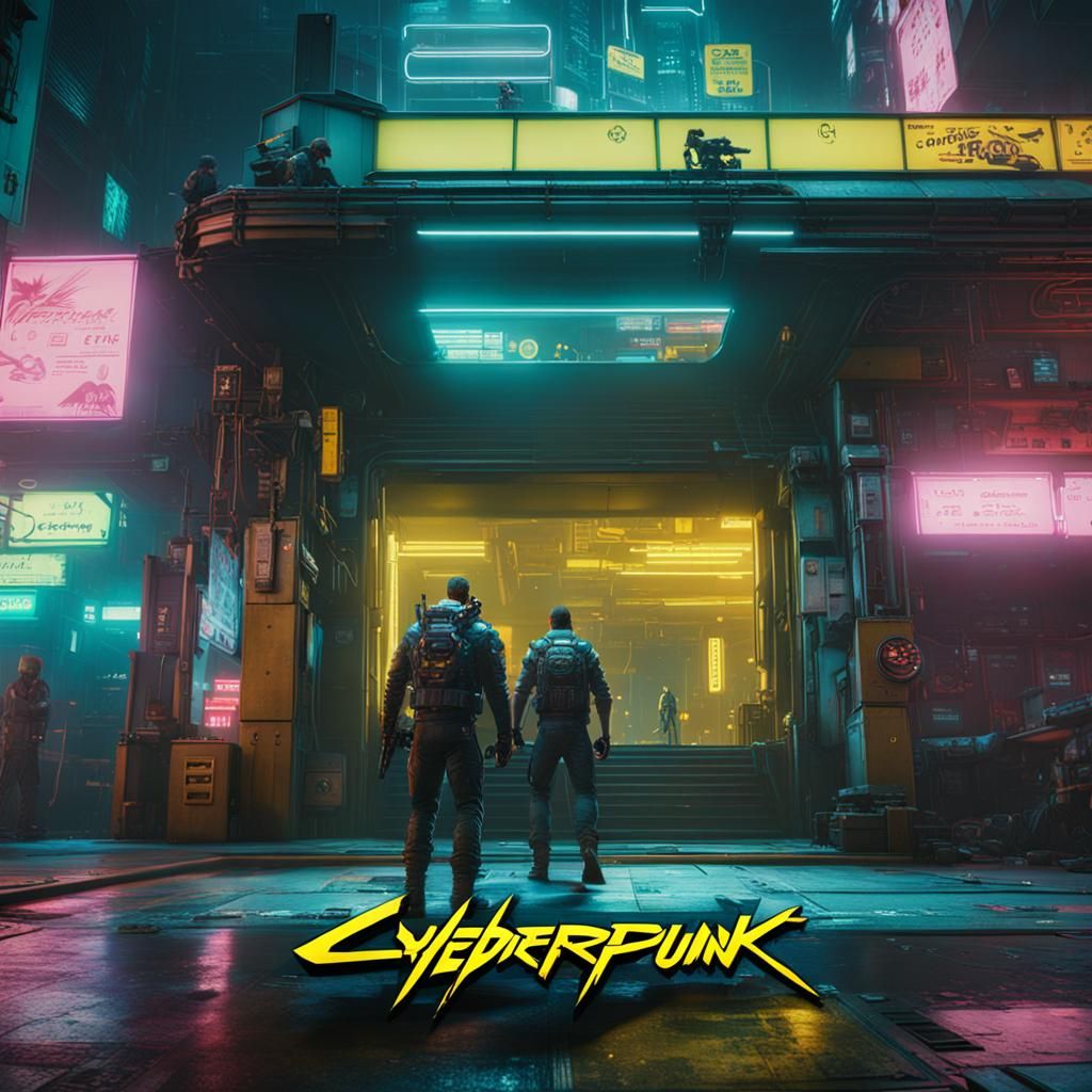 Hyperrealistic Cyberpunk Scene with Intricate Details