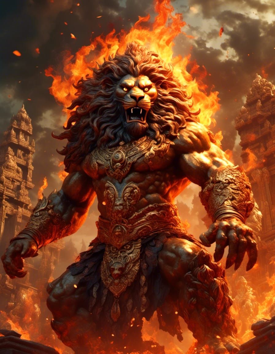 Lord Narasimha: God of Fire and Fury