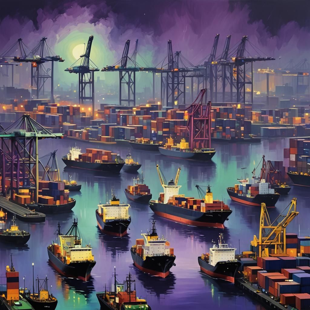 A large modern seaport