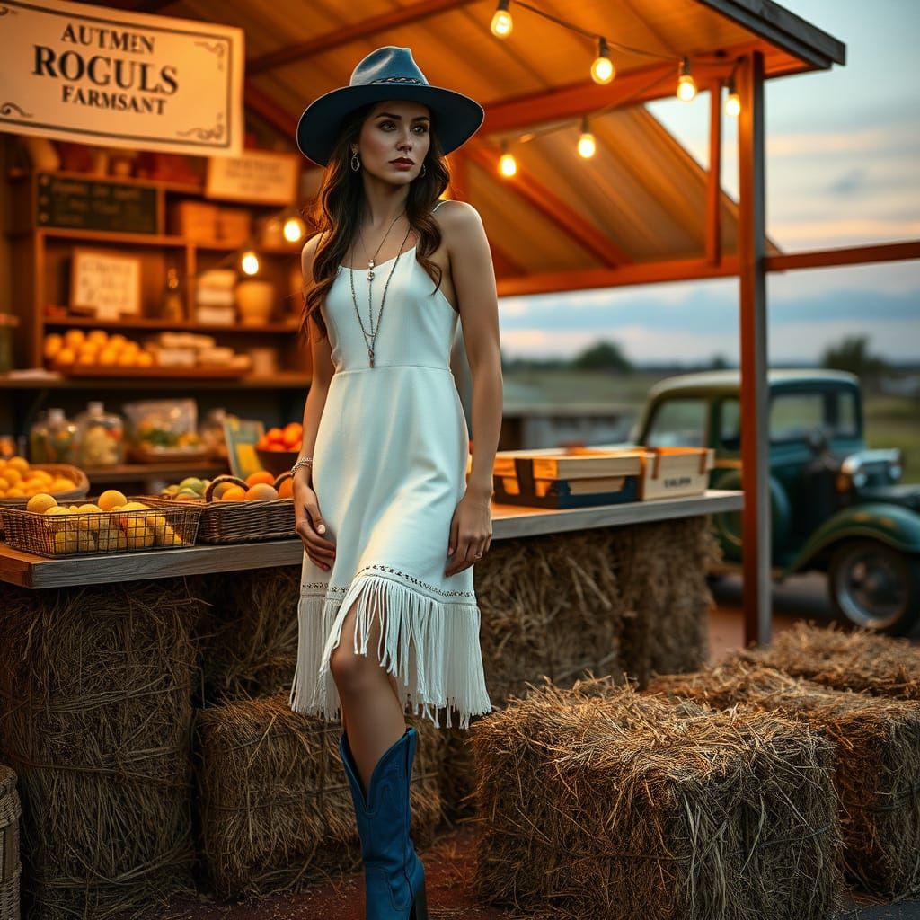 Vintage Vogue Cover: Farmstand Fashion Shoot