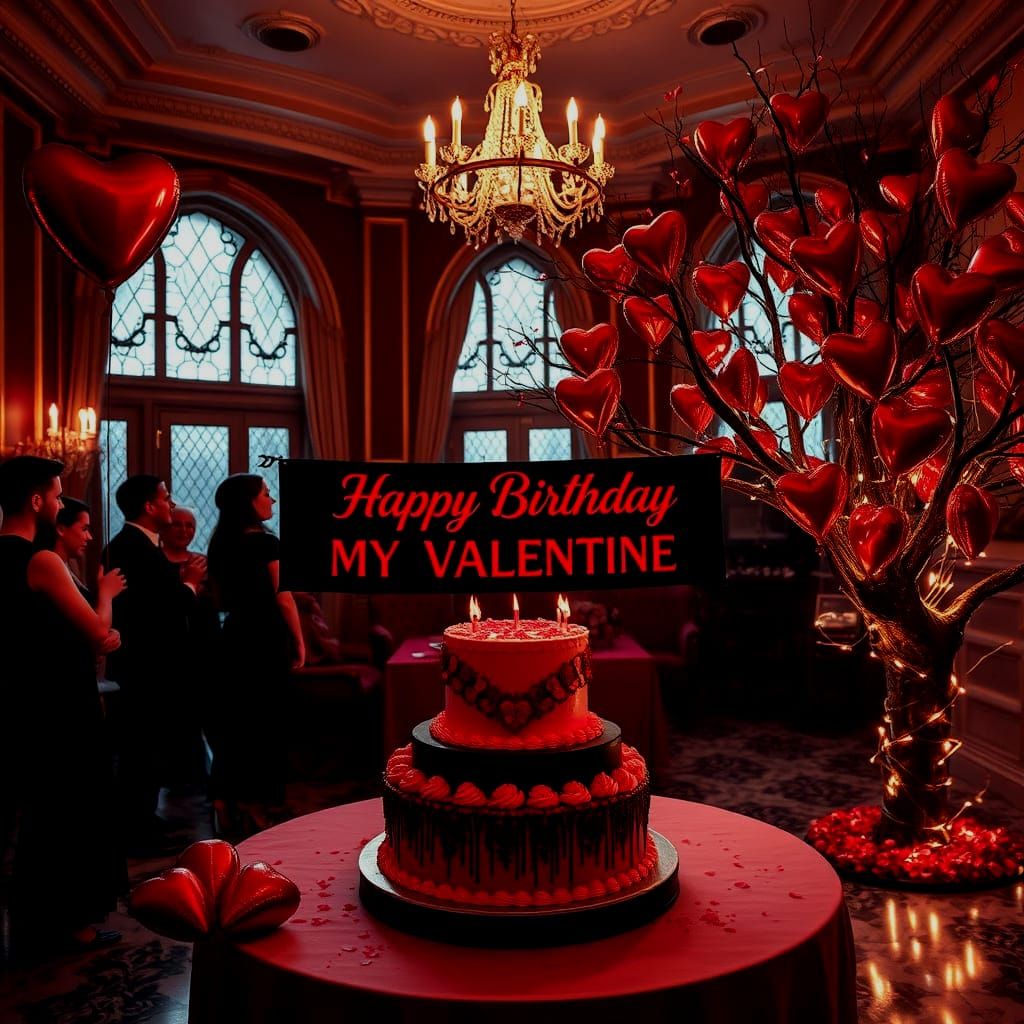Gothic Valentine's Ballroom Birthday Celebration in Elegant ...