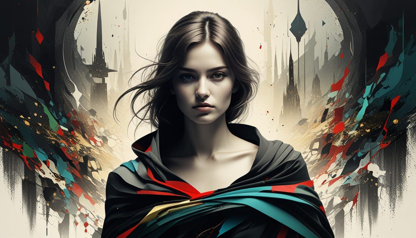 Vibrant Minimalist Soul Flight in Bold Digital Colors