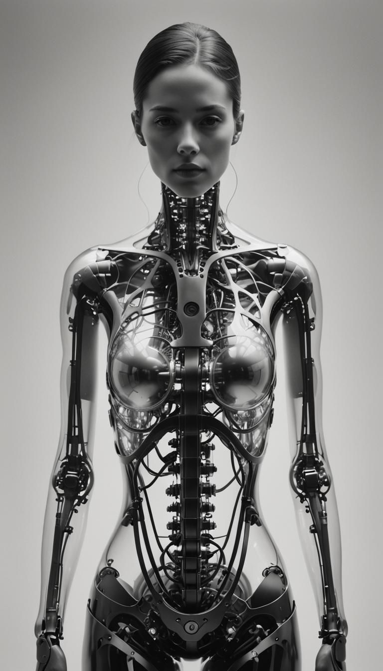 Ethereal Fusion: Woman and Machine in X-Ray