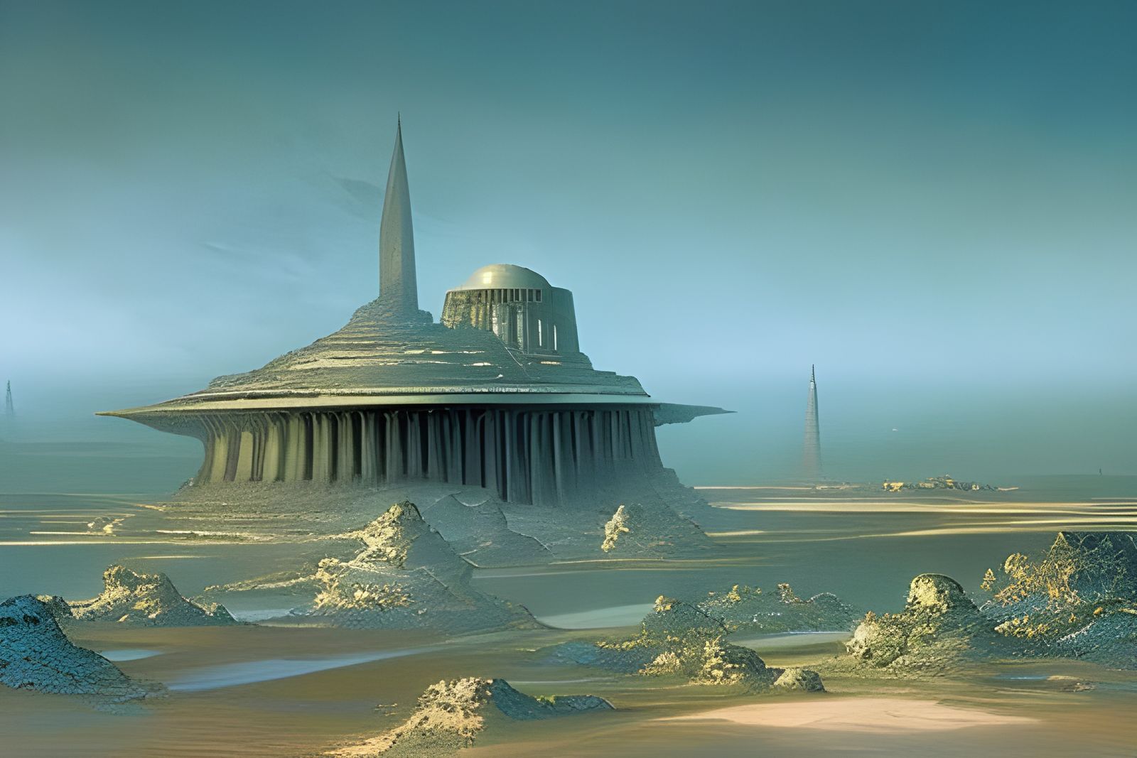 Resident Evil Horror Scene in Beksinski Style